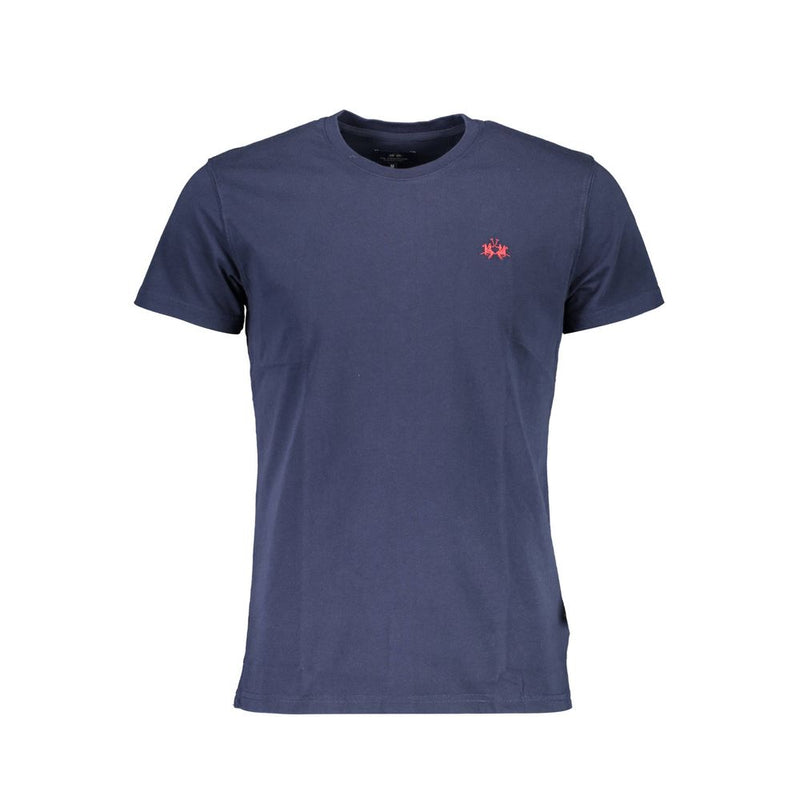 Tee de logo brodé bleu chic - ajustement régulier