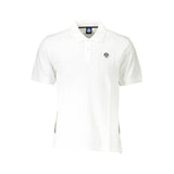 Elegante polo blanco de manga corta para hombres