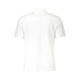 Elegante polo blanco de manga corta para hombres