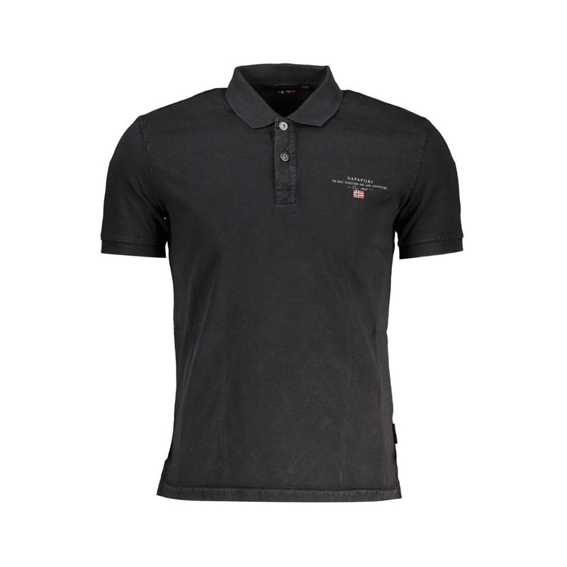 Elegante polo bordado negro