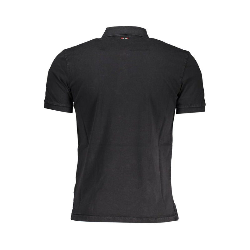 Elegante polo bordado negro