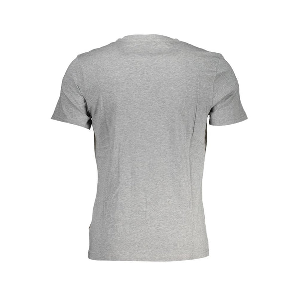 T-shirt en coton gris classique avec imprimé signature