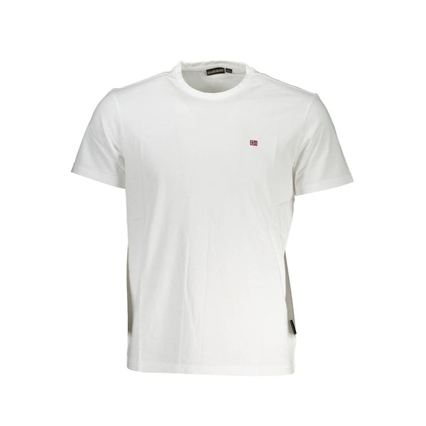 Elegante camiseta blanca bordada para hombres