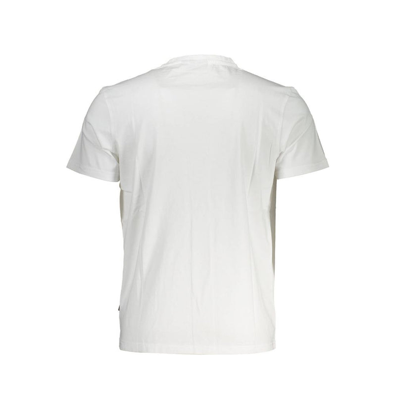 Elegante camiseta blanca bordada para hombres