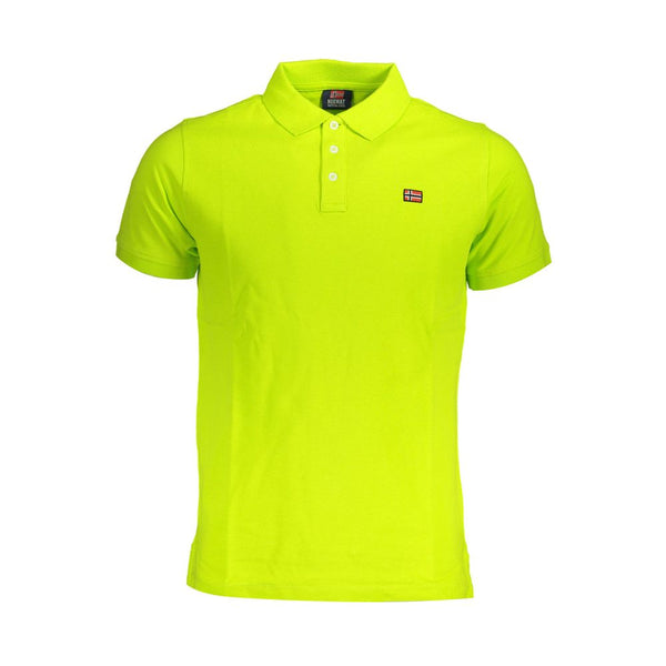 Shirt di polo di cotone giallo