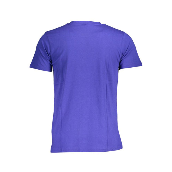 Blaues Baumwollt-Shirt