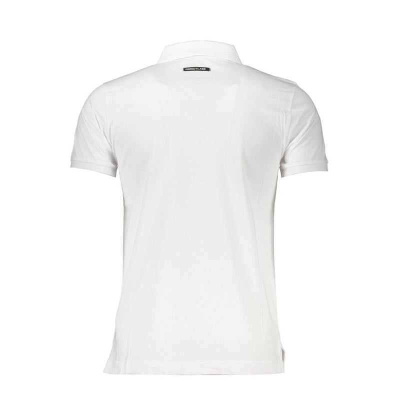 Elegante polo de algodón blanco con estampado exclusivo