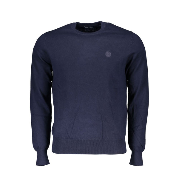 Umweltbewusster Crew-Nackenpullover in Blau