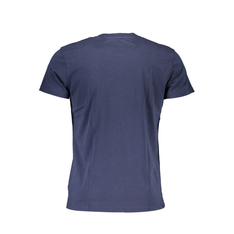 Elegante camiseta de algodón de cuello de la tripulación con bordados