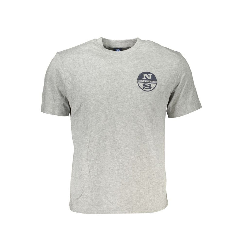 Camiseta de algodón gris