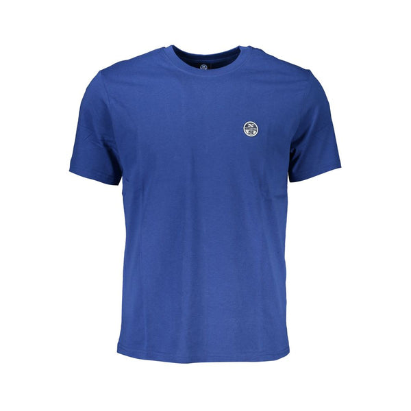 Blaues Baumwollt-Shirt