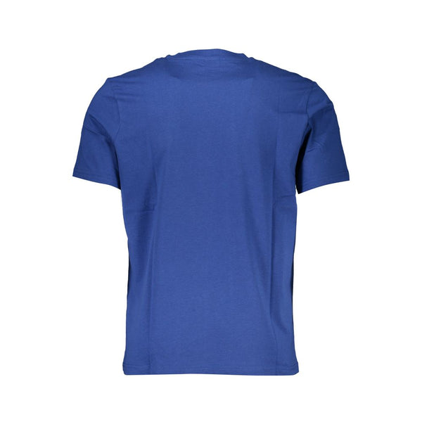 Blaues Baumwollt-Shirt