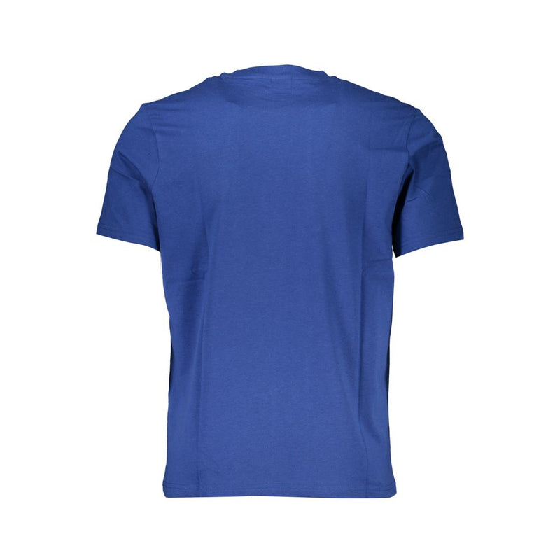 Camiseta de algodón azul