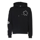 Black Cotton Men's Hooded Sweater