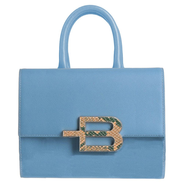 Elegante hellblaue Kalbskalbemhandtasche