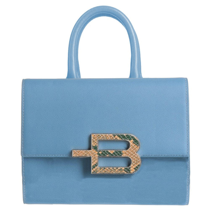 Elegante hellblaue Kalbskalbemhandtasche