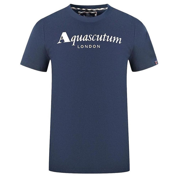 Elegantes Baumwoll -T -Shirt mit ikonischem Flaggendetail