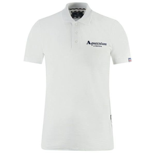 Elegante polo di cotone bianco