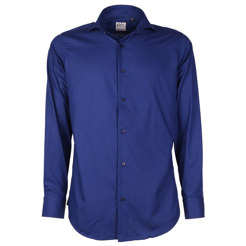 Chemise en coton bleu