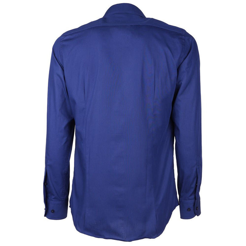 Chemise en coton bleu