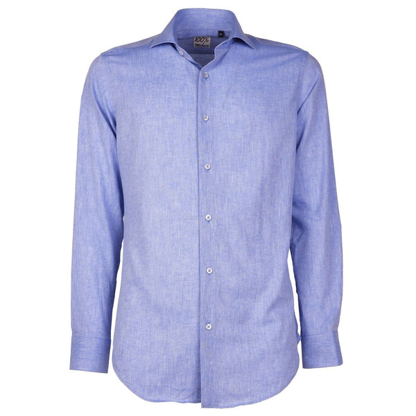 Chemise en coton bleu clair