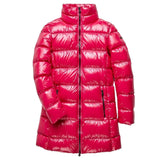 Fuchsia Shimmer Long Down Jacke