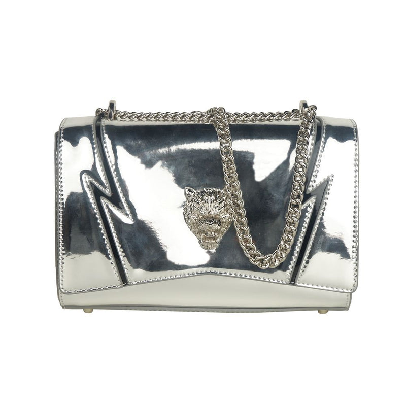 Bolso de hombro con liquidez gris elegante