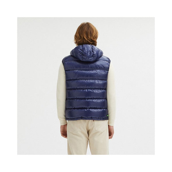 Gilet à capuche centogrammi réversible en bleu / gris