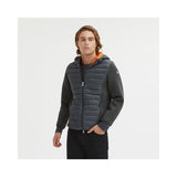 Elegant Grey Goose Down Puffer Jacket