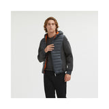 Elegant Grey Goose Down Puffer Jacket