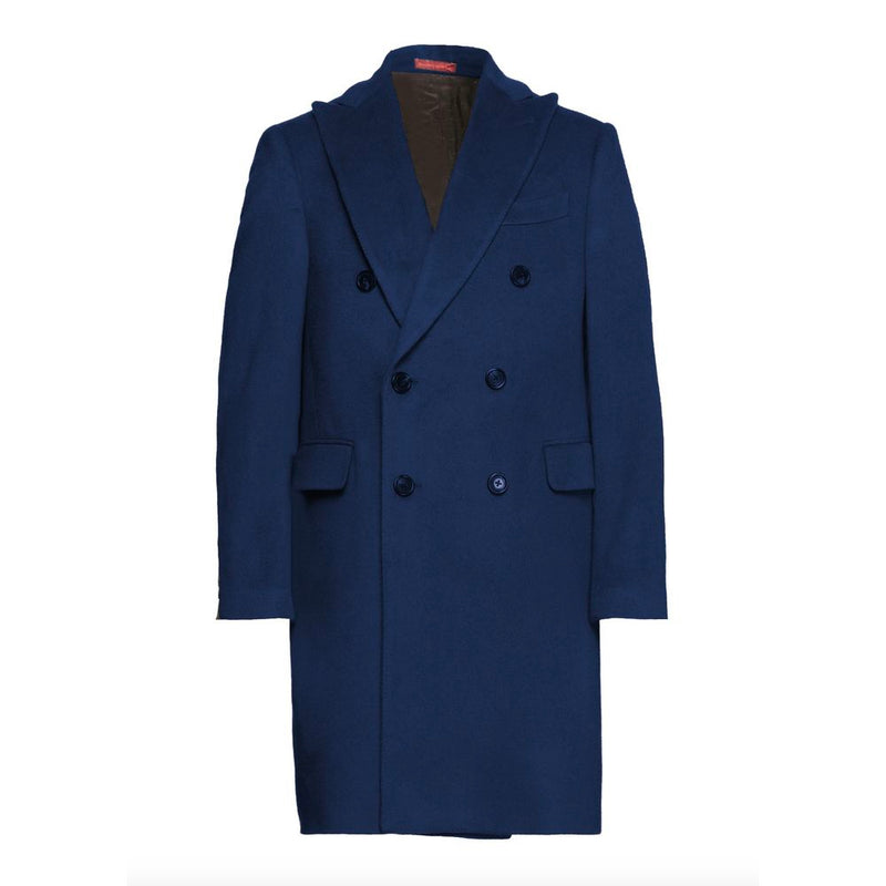 Elegante cappotto blu scuro Borgia