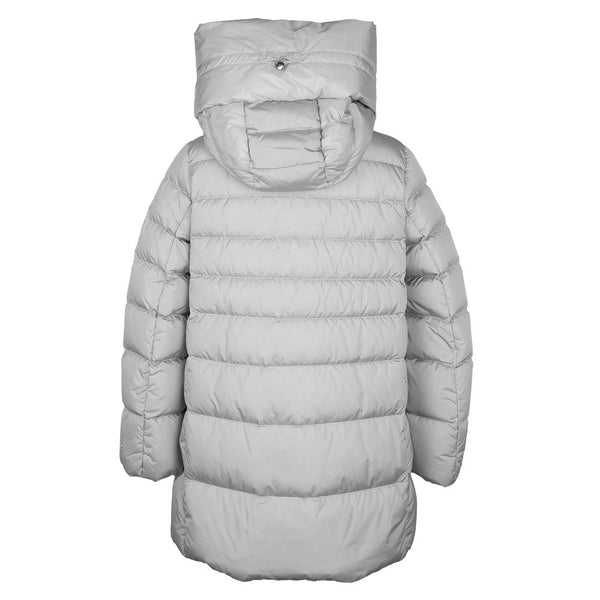 Chic Gray High-Collar Down Jacket για τις γυναίκες