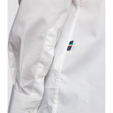 Slim Fit White Cotton Shirt with Eagle Logo