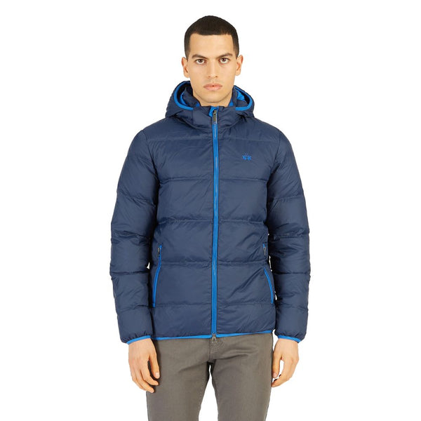 Elegante blaue hochrangige Pufferjacke für Männer