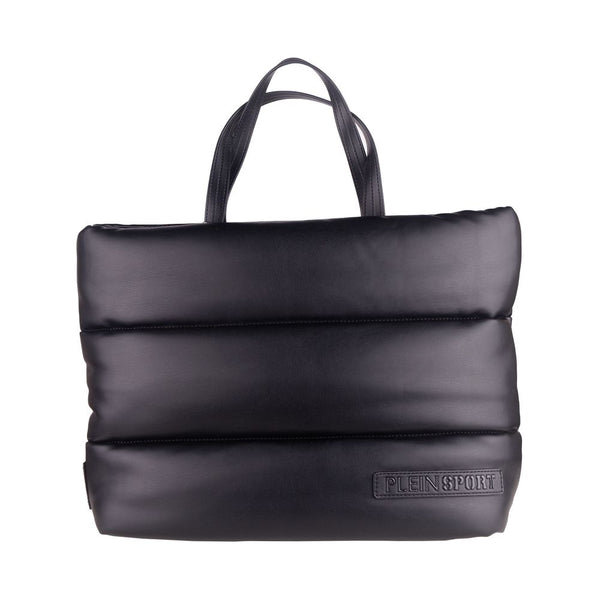 Elegant Black Badined Eco-Diver Shopper