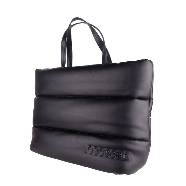 Elegant Black Badined Eco-Diver Shopper