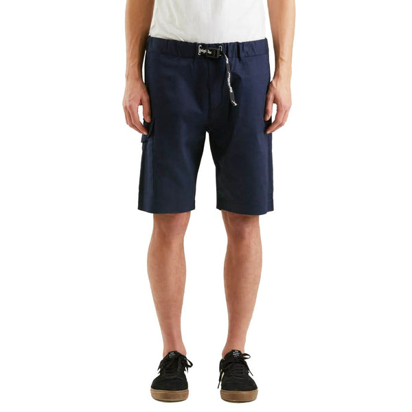 Shorts de mélange en coton bleu élégant