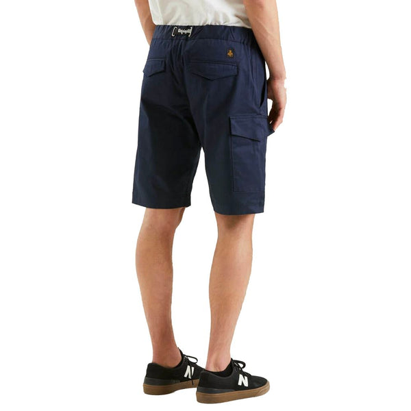 Shorts de mélange en coton bleu élégant