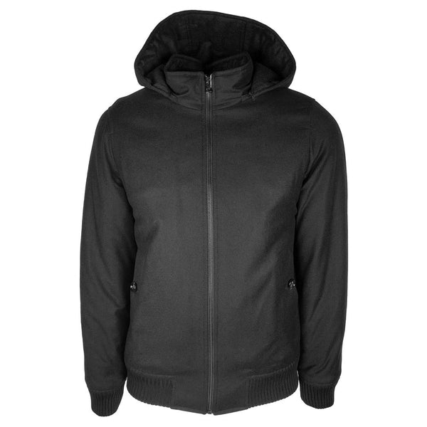 Elegante Herren-Woll-Cashmere-Kapuzejacke für Herren