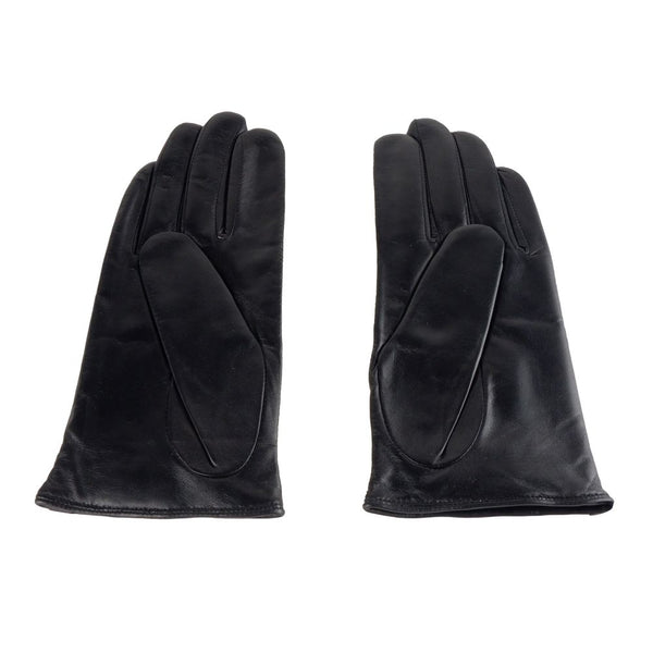 Gants élégants en peau d'agneau noir et bleu