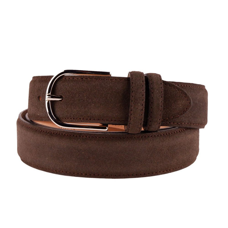 Κομψό Brown Suede Calfskin Belt