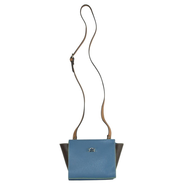 La Boca Chic Blue Leder Crossbody