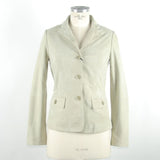 Chaqueta de cuero blanco elegante de Emilio Romanelli