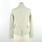 Chaqueta de cuero blanco elegante de Emilio Romanelli