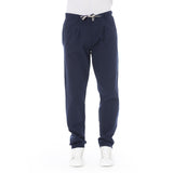 Eleganti pantaloni in chino di cotone blu