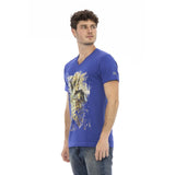 Elegantes V-Ausschnitt-T-Shirt mit schickem Frontdruck