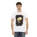 T-shirt graphique blanc élégant avec imprimé artistique