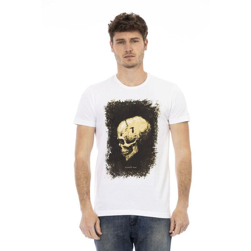 T-shirt graphique blanc élégant avec imprimé artistique