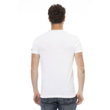 T-shirt graphique blanc élégant avec imprimé artistique