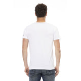 T-shirt blanc élégant avec imprimé avant artistique